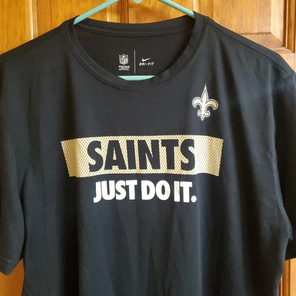Nike Dri-Fit New Orleans Saints Just Do It T-Shirt Black Men's Large NFL